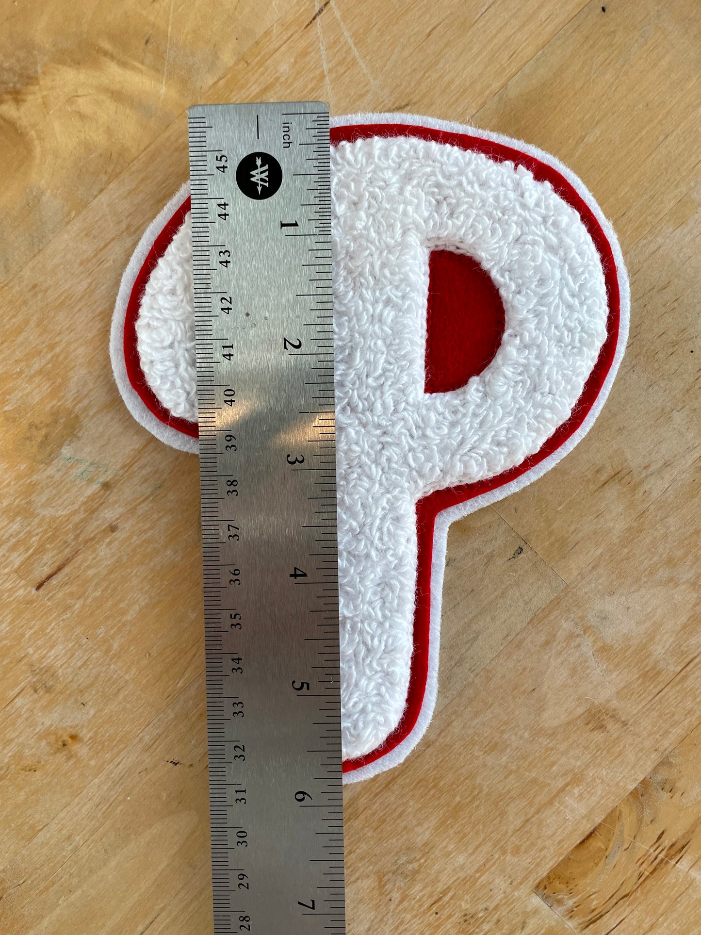 Handmade Handcranked Chainstitch Embroidered Patch - Classic Philadelphia Phillies Baseball MLB FanGear Vintage Chenille Go Phils