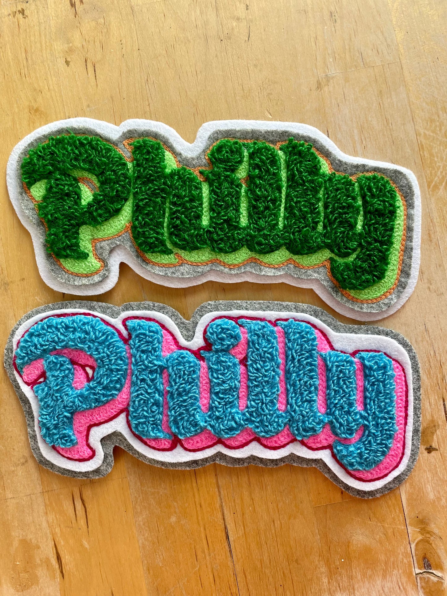 Handmade Handcranked Chainstitch Embroidered Philly Chenille Vintage Patch