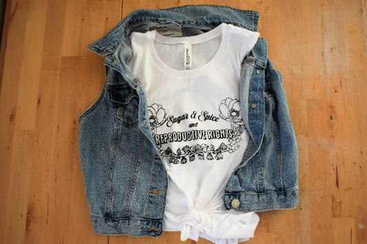 Handmade Screenprinted Reproductive Rights Tank Muscle Tee - Prochoice Womens Rights My Body My Choice