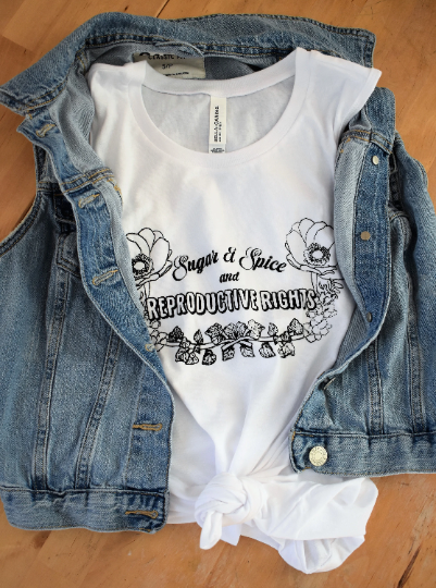 Handmade Screenprinted Reproductive Rights Tank Muscle Tee - Prochoice Womens Rights My Body My Choice