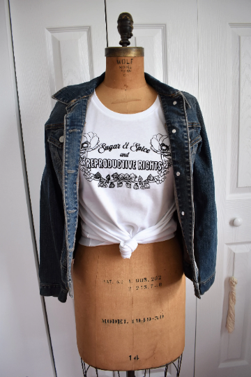 Handmade Screenprinted Reproductive Rights Tank Muscle Tee - Prochoice Womens Rights My Body My Choice